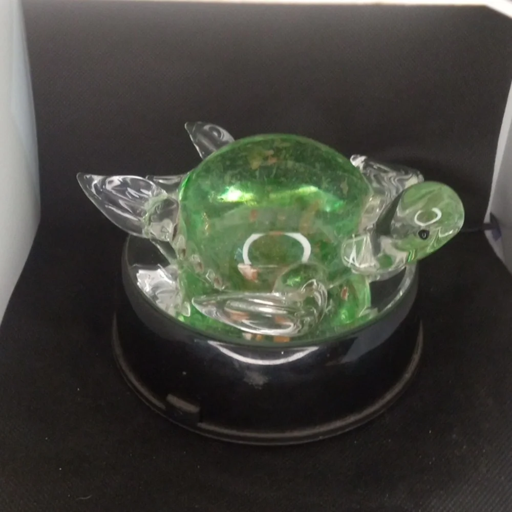 Lenox Paper Weight Colorful Glass Turtle Aquarium Decor